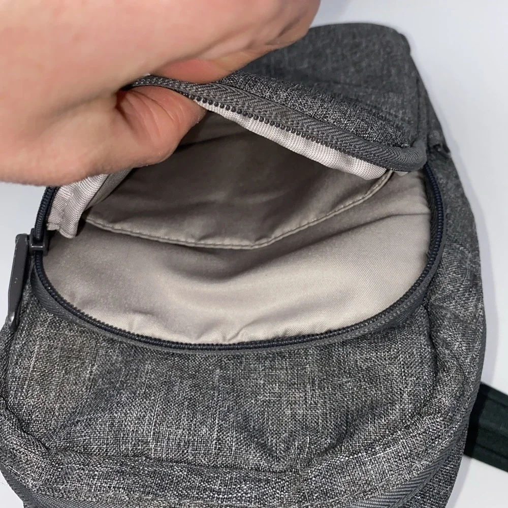 Gray Shoulder Travel Bag Men's Ladies Light Cross Body Adjustable Security Clips